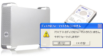 危険な「ディスクはフォーマットされていません」